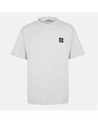 Stone Island - Cotton Compass Logo Patch T-Shirt - Lyst