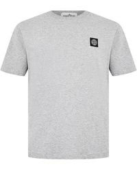 Stone Island - Cotton Compass Logo Patch T-Shirt - Lyst