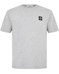 Stone Island - Cotton Compass Logo Patch T-Shirt - Lyst