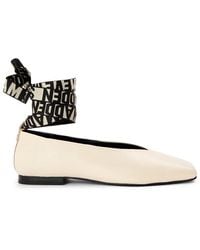 Steve Madden - Fosse Logo Print Flats Pumps - Lyst