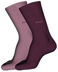 BOSS - 2 Pack Plain Socks - Lyst