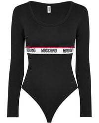 Moschino - Long Sleeve Tape Bodysuit - Lyst