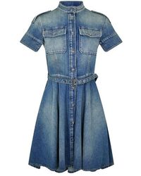 McQueen - Denim Shirt Dress - Lyst
