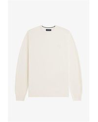 Fred Perry - Pique Crew Neck Jumper - Lyst