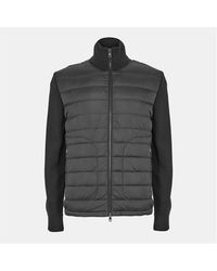 Moncler - Wool Long Sleeve Full Zip Hybrid Jacket - Lyst