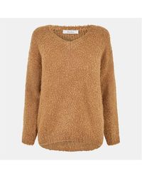 Max Mara - Pantera Knitted Crew Neck Jumper - Lyst