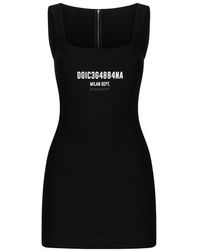 Dolce & Gabbana - Dg Vib3 Stretch Jersey Mini Dress - Lyst