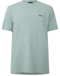 BOSS - T-Shirt With Logo Design Stretch Cotton - Lyst