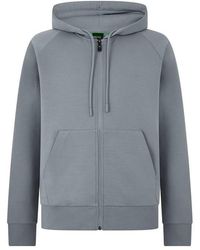 BOSS - Full-Zip Hoodie With Adjustable Drawstring Hood - Lyst