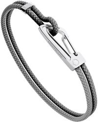 Montblanc Woven Leather Bracelet - Gray