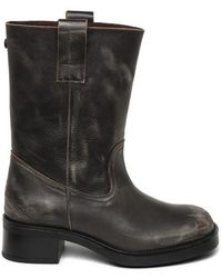 Steve Madden - Benedict Side Zip Biker Boots - Lyst