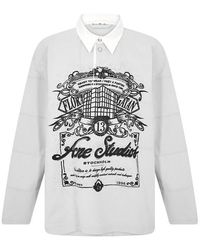 Acne Studios - Long Sleeve Polo Shirt - Lyst