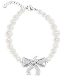 Agent Provocateur - Beki Pearl Bow Bracelet - Lyst