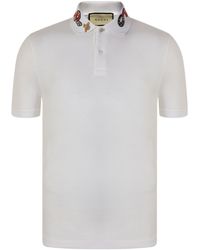 gucci embroidered polo shirt