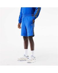 Lacoste - Logo Stripe Fleece Jogger Shorts - Lyst