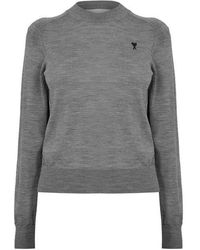 Ami Paris - Crew Sweater Neck Jumper - Lyst