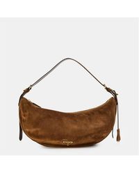 Prada - Demi-Lune Large Suede Shoulder Bag - Lyst