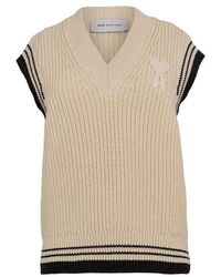 Ami Paris - Knit Vest V-Neck Jumper - Lyst