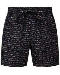 BOSS - Patterned Streamlined Swim Shorts - Lyst