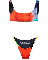 Off-White c/o Virgil Abloh - Beachwear Graphic Print Bikini - Lyst