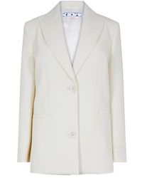 Off-White c/o Virgil Abloh - Tmby Wool Blend Softshell Jacket - Lyst