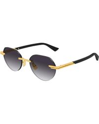Bottega Veneta - Bv1379S Round Sunglasses - Lyst