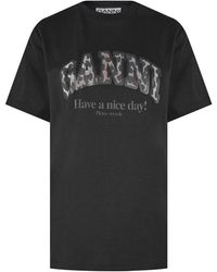 Ganni - Graphic T-Shirt - Lyst