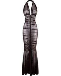 Norma Kamali - Shirred Front Fishtail Jumpsuit - Lyst