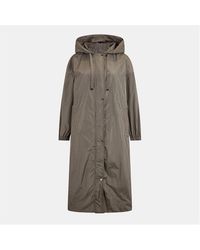 Max Mara - Teodoro Cotton Hooded Long Sleeve Belted Trench Coat - Lyst