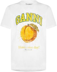 Ganni - Graphic T-Shirt - Lyst