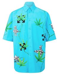 Off-White c/o Virgil Abloh - Graphic Print Short Sleeve Shirt - Lyst