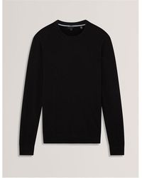 Ted Baker - Merino Blend Crew Neck Jumper - Lyst