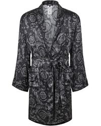 Versace - Barocco Print Belted Robe - Lyst
