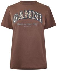 Ganni - Graphic T-Shirt - Lyst