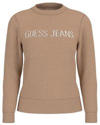 Guess - Rib Knit Crew Top - Lyst