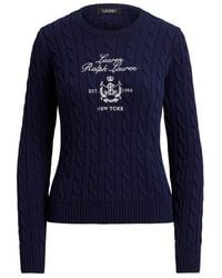 Ralph Lauren - Rinett Knitted Crew Neck Jumper - Lyst