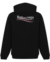 Balenciaga - Logo Political Hoodie - Lyst