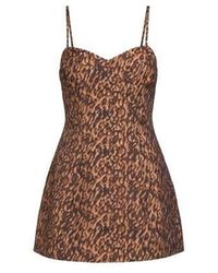 Bardot - Marcello Hourglass Animal Print Lyocell Mini Dress - Lyst