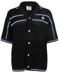 CASABLANCA - Crochet Short Sleeve Patterned Shirt - Lyst