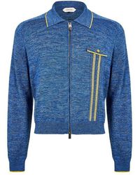 Versace - Full Zip Knitted Top - Lyst