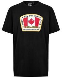 DSquared² - Canada Flag Printed Tee - Lyst
