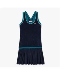 Lacoste - Slim-Fit Cross Back Terry Dress - Lyst