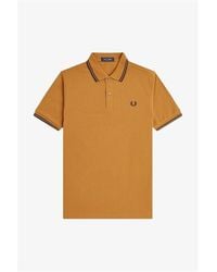 Fred Perry - Short Sleeve Twin Tipped Polo Shirt - Lyst