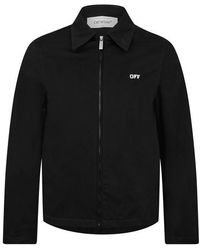 Off-White c/o Virgil Abloh - Arrow Long Sleeve Zip Overshirt - Lyst