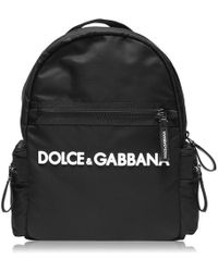 Dolce & Gabbana Dg Logo Backpack Jn94 - Black