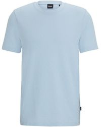 BOSS - Tiburt Bubble Structure Cotton Short Sleeve T-Shirt - Lyst
