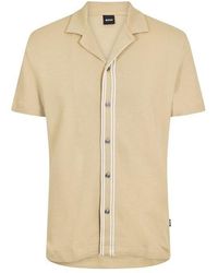 BOSS - Pasini Short Sleeve Collared Shirt With Contrast Trim - Lyst