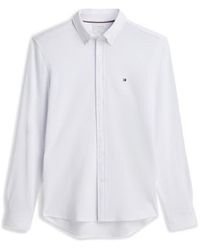 Tommy Hilfiger - Cotton Knitted Long-Sleeve Slim-Fit Shirt - Lyst