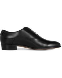Gucci - Leather Lace Up Double G Shoes - Lyst