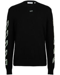 Off-White c/o Virgil Abloh - Diagonal Arrow Crew Neck Jumper - Lyst